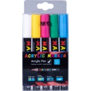 M&G Markery akrylowe set 5 kolorów