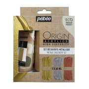 Pebeo Origin Acrylics Discovery Set 3x60ml Metallic