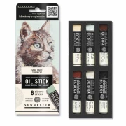 SENNELIER OIL STICK 6 SZT MINI 12 ML TABBY CAT