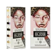 SENNELIER OIL STICK 6 SZT MINI 12 ML DARK TONES PORTRAIT